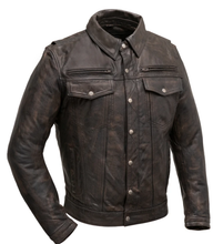 Load image into Gallery viewer, Brown Leather Jacket