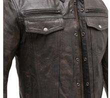 Load image into Gallery viewer, Brown Leather Jacket