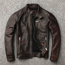 Load image into Gallery viewer, Vintage genuine leather Jacket