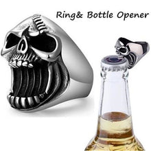 Load image into Gallery viewer, Skull Bottle Opener Ring