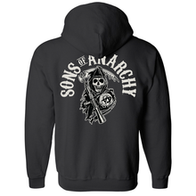 Load image into Gallery viewer, SoA Reaper Crew Fleece Zip-Up Sweatshirt
