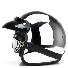Load image into Gallery viewer, Chrome motorcycle helmet
