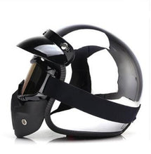 Load image into Gallery viewer, Chrome motorcycle helmet
