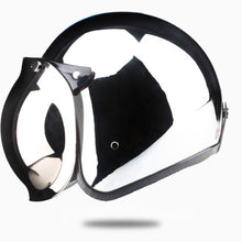 Load image into Gallery viewer, Chrome motorcycle helmet

