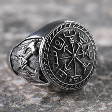Load image into Gallery viewer, Viking Pirate Double Axe Men&#39;s Totem Ring
