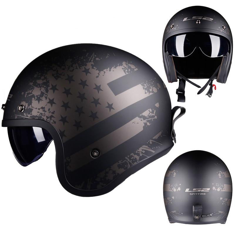 American Flag Open Face Helmet