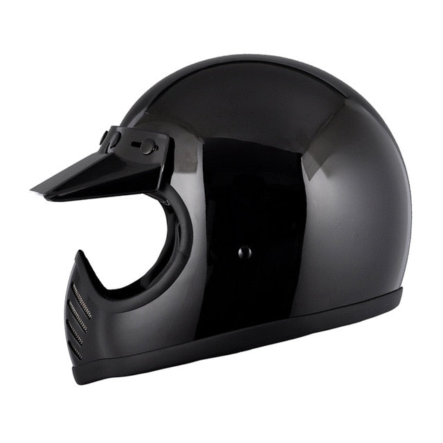 Black Vintage Full Face Helmet